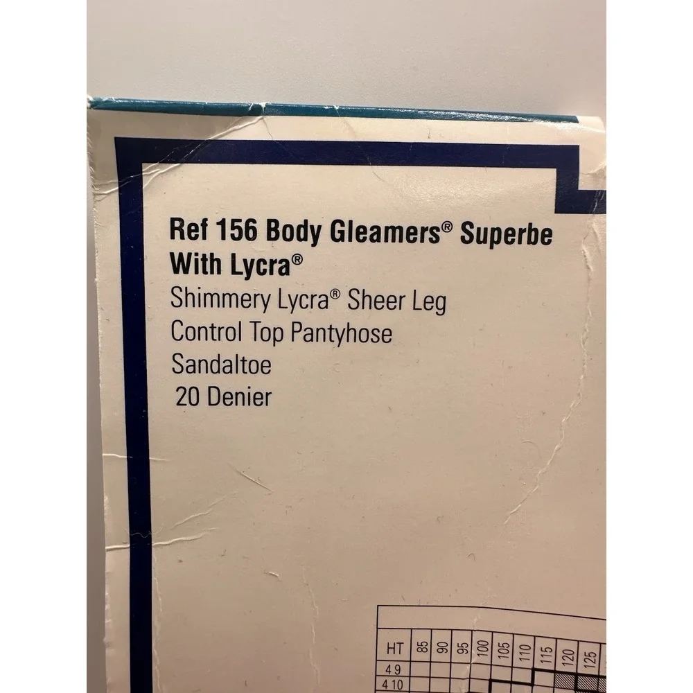 Vintage Givenchy‎ Body Gleamers Control Top Pantyhose White Size C 20 Denier NOS
